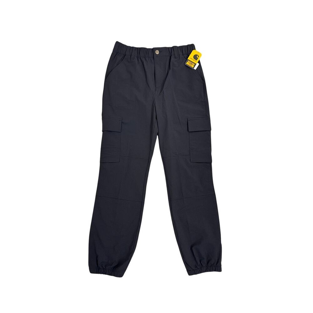 NWT Carhartt Lightweight Rugged Black Cargo Jogger Pants Youth Large (14/16)